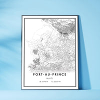 
              Port-au-Prince, Haiti Modern Style Map Print 
            