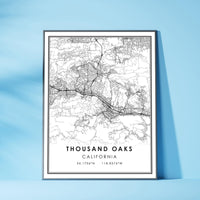 
              Thousand Oaks, California Modern Map Print 
            