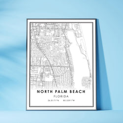 North Palm Beach, Florida Modern Map Print 