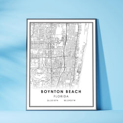 Boynton Beach, Florida Modern Map Print 