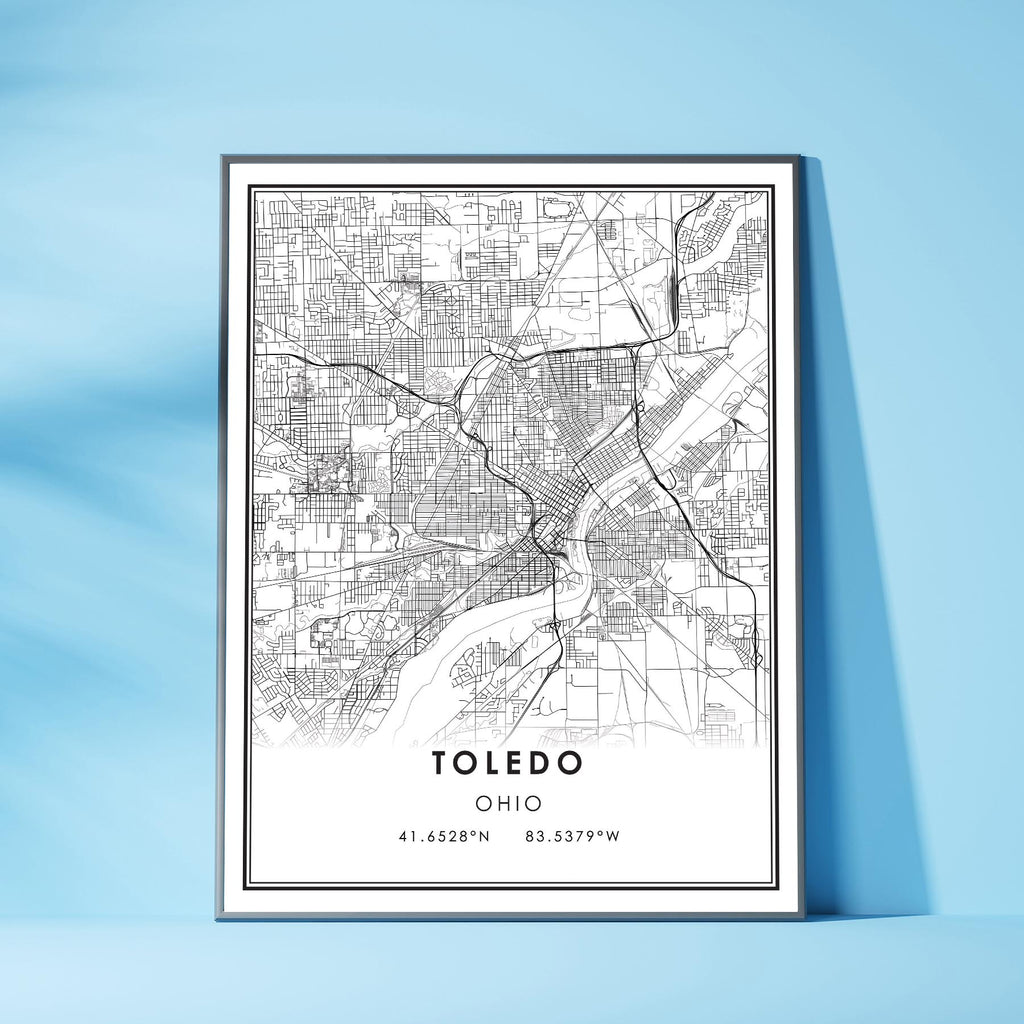Toledo, Ohio Modern Map Print 