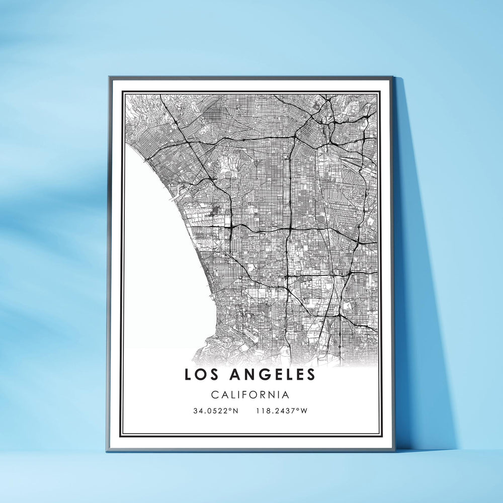 Los Angeles, California Modern Map Print 