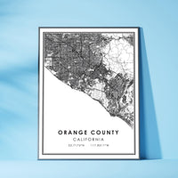 
              Orange County, California Modern Map Print 
            