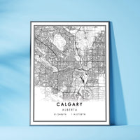 
              Calgary, Alberta Modern Style Map Print 
            