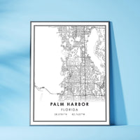 
              Palm Harbor, Florida Modern Map Print 
            