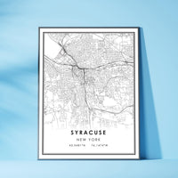 
              Syracuse, New York Modern Map Print
            