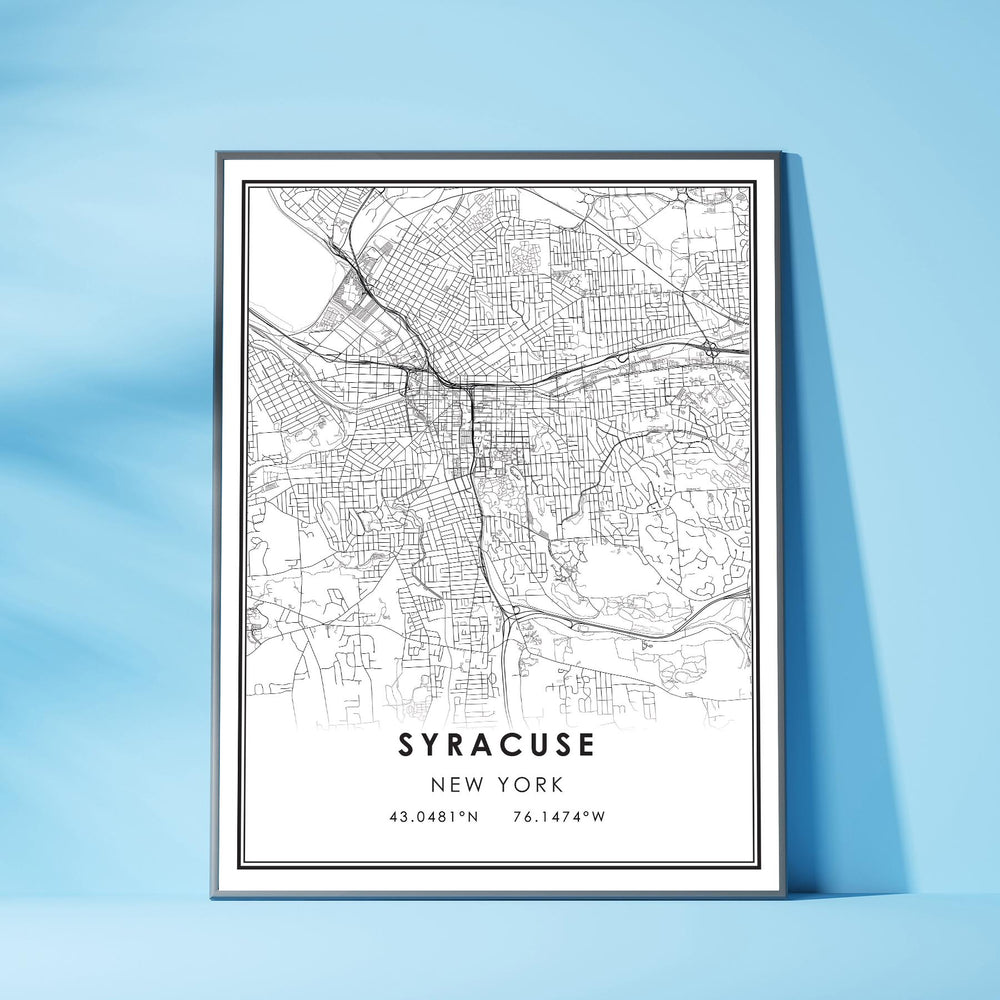 Syracuse, New York Modern Map Print