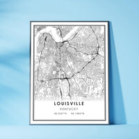 
              Louisville, Kentucky Modern Map Print 
            