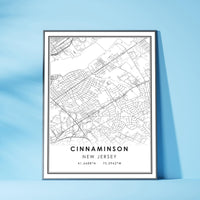 
              Cinnaminson, New Jersey Modern Map Print 
            