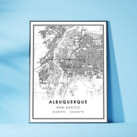 
              Albuquerque, New Mexico Modern Map Print 
            