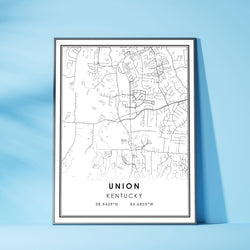 Union, Kentacky Modern Map Print 