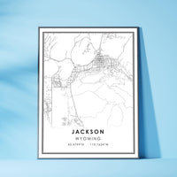 Jackson, Wyoming Modern Map Print