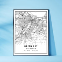 
              Green Bay, Wisconsin Modern Map Print 
            