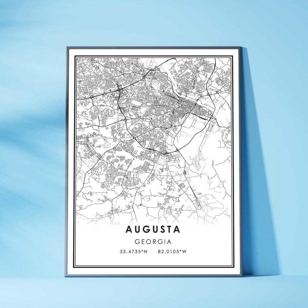 Augusta, Georgia Modern Map Print 