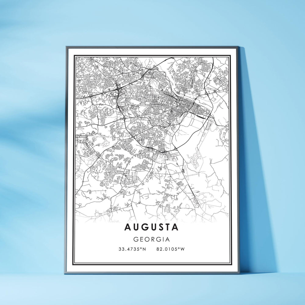 Augusta, Georgia Modern Map Print 