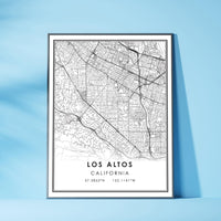 
              Los Altos, California Modern Map Print 
            