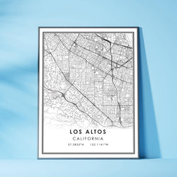 Los Altos, California Modern Map Print 