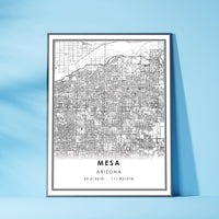 
              Mesa, Arizona Modern Map Print
            