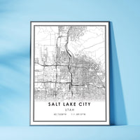 
              Salt Lake City, Utah Modern Map Print 
            
