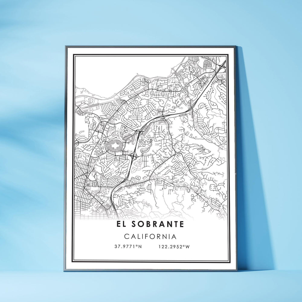 El Sobrante, California Modern Map Print 