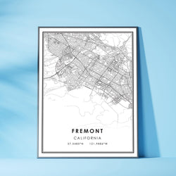 Fremont, California Modern Map Print 