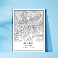 
              Cho Lon, Vietnam Modern Style Map Print 
            