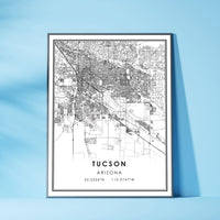 
              Tucson, Arizona Modern Map Print 
            