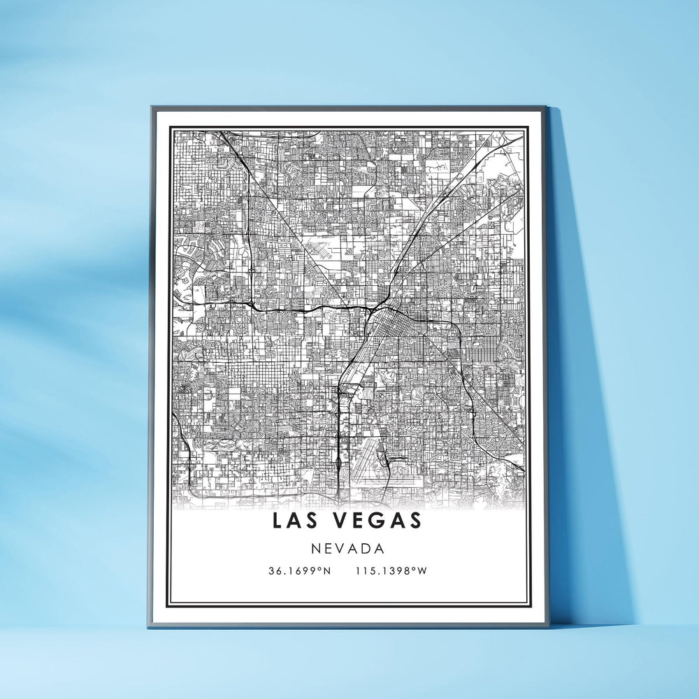 Las Vegas, Nevada Modern Map Print
