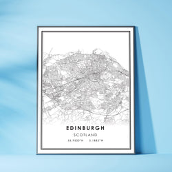Edinburgh, Scotland Modern Style Map Print 