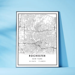 Rochester, New York Modern Map Print