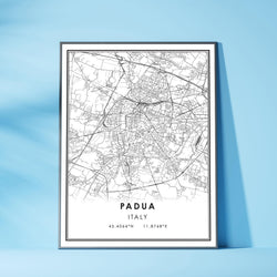 Padua, Italy Modern Style Map Print 