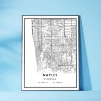 
              Naples, Florida Modern Map Print 
            