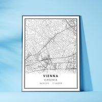 
              Vienna, Virginia Modern Map Print 
            