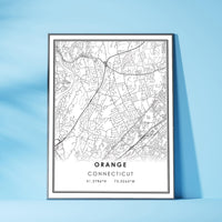 
              Orange, Connecticut Modern Map Print 
            