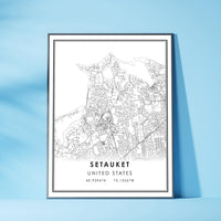 
              Setauket, United States Modern Map Print 
            