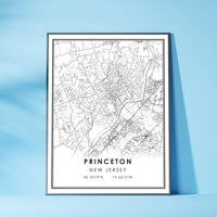 
              Princeton, New Jersey Modern Map Print 
            