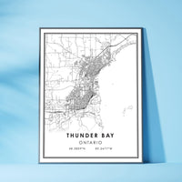 
              Thunder Bay, Ontario Modern Style Map Print
            