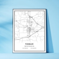 
              Tomah, Wisconsin Modern Map Print 
            