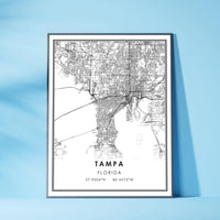 
              Tampa, Florida Modern Map Print 
            