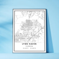 Lynn Haven, Florida Modern Map Print 