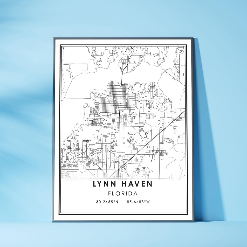 Lynn Haven, Florida Modern Map Print 