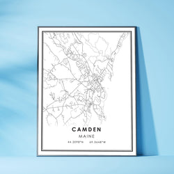 Camden, Maine Modern Map Print 