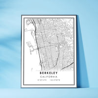 
              Berkeley, California Modern Map Print 
            