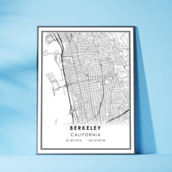 Berkeley, California Modern Map Print 