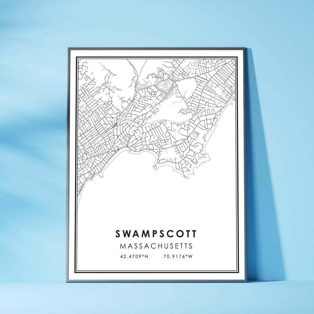 Swampscott, Massachusetts Modern Map Print