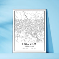 
              Bella Vista, Arkansas  Modern Map Print 
            