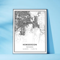 Henderson, Nevada Modern Map Print 