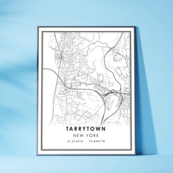 Tarrytown, New York Modern Map Print 