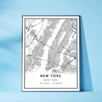 
              New York, New York Modern Map Print 
            