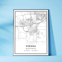 
              Verona, Wisconsin Modern Map Print 
            